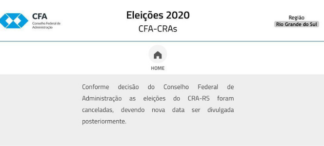 Eleições 2020 CRA-RS